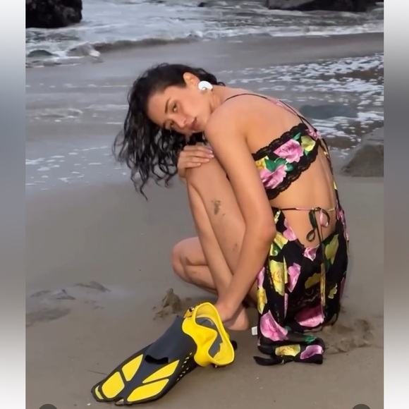 FOR LOVE & LEMONS Madison Mini Dress in Black Floral Size XS - Picture 6 of 8